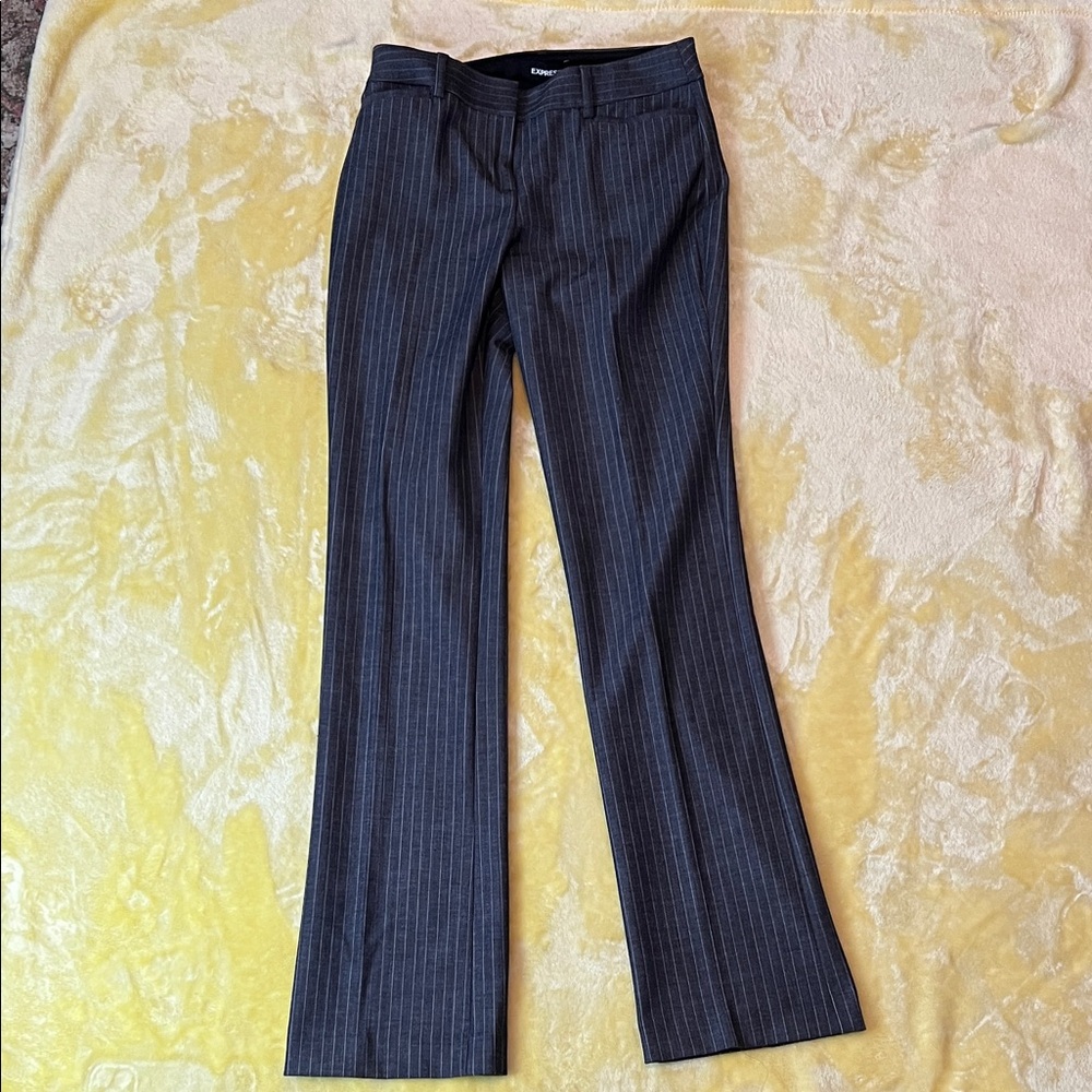 Express Charcoal Pinstripe Trousers